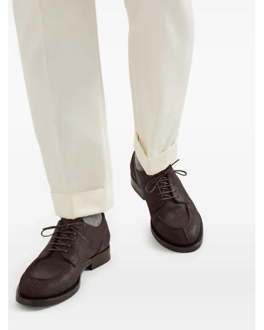 メンズ Brunello Cucinelli スエード ダービーシューズ Brown