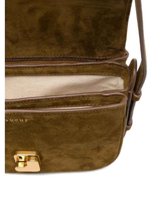 Soeur Natural Mini Bellissima Suede-Finish Crossbody Bag