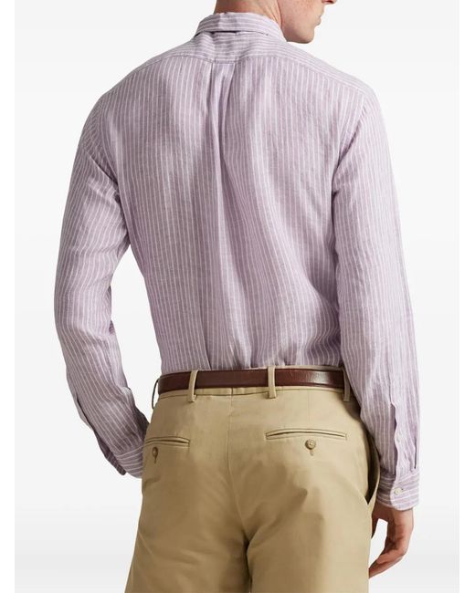 Polo Ralph Lauren Pink Striped Shirt for men