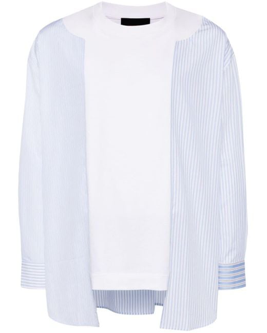 T-shirt en coton à design superposé Simone Rocha pour homme en coloris White