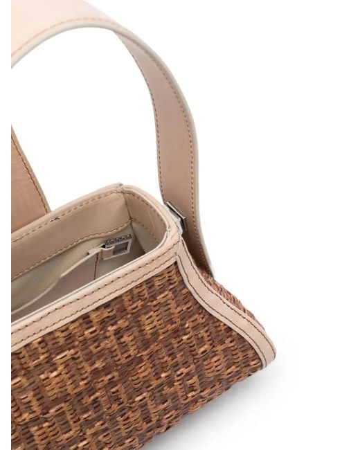 Gcds Natural Small Comma Woven-Raffia Bag