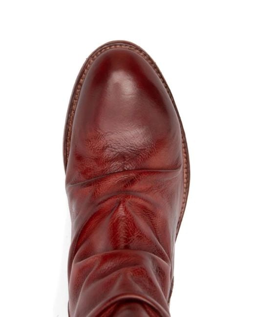 shotof Red 45Mm Zip-Fastening Leather Boots