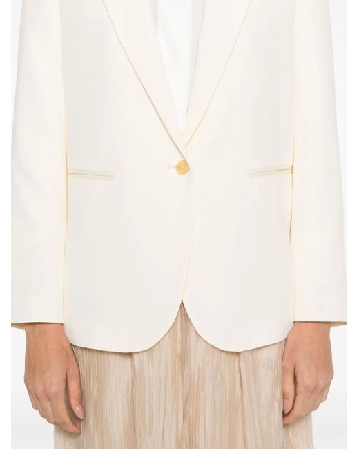Forte_forte White Single-Breasted Blazer
