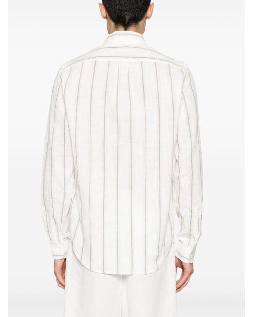 Samsøe & Samsøe White Liam Fp Striped Shirt for men