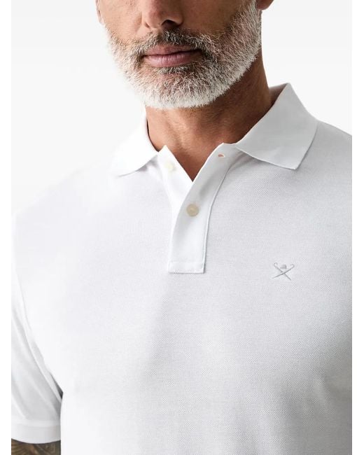 Polo Con Logo Bordado Hackett de hombre de color White
