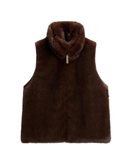 Woolrich Brown Hybrid Curly Vest
