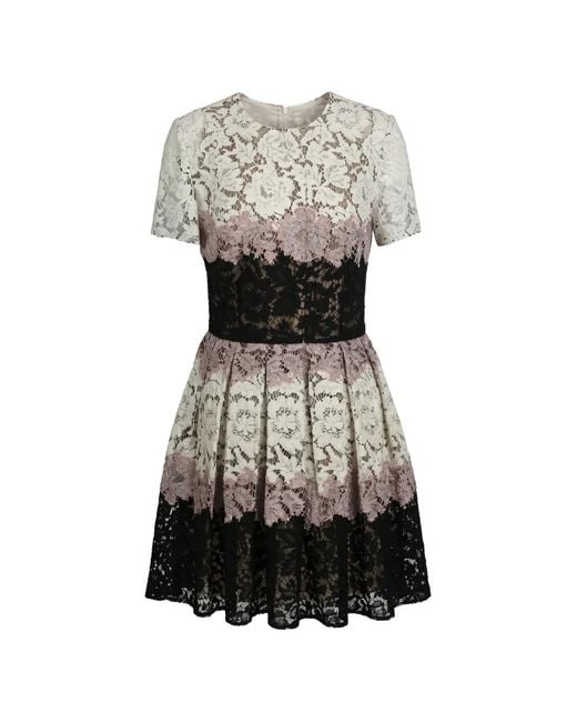 Valentino Garavani White Lace Ruffle Mini Dress