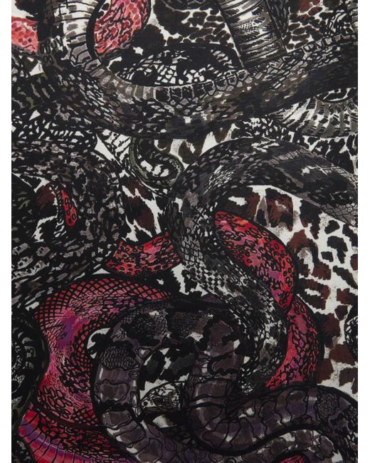 Zadig & Voltaire Black Debbie 85 Snakes scarf