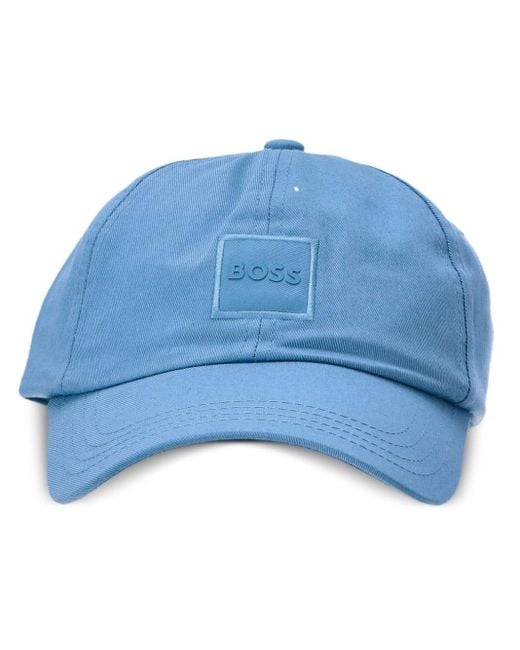 Boss Blue Logo-appliqué Cotton Cap for men