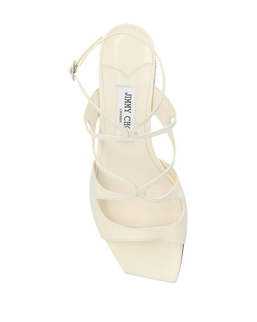 Jimmy Choo White Azilia 45Mm Leather Sandals