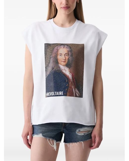 Zadig & Voltaire White Cloex Tank Top