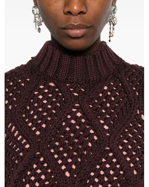 Top de punto de ochos Eleventy de color Purple