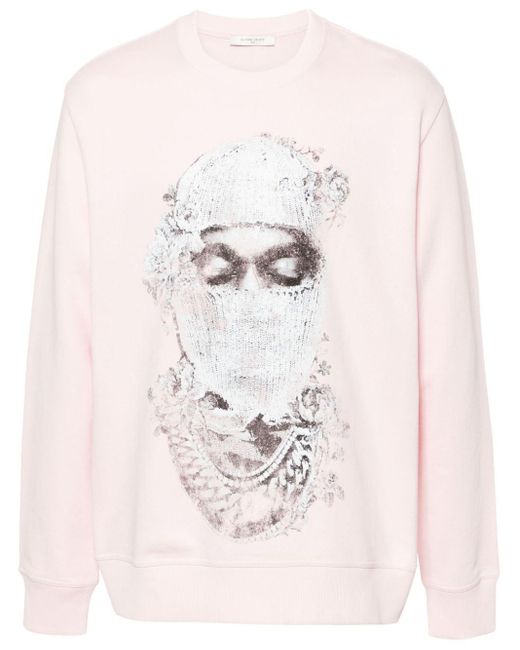 Ih Nom Uh Nit Pink Mask And Roses Cotton Sweatshirt for men