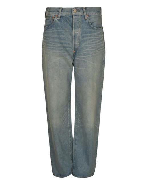 Jeans Con Applicazione di Junya Watanabe in Gray