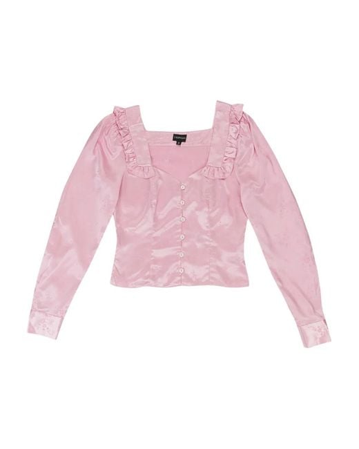 CALLIPYGIAN Pink Blouse À Volants