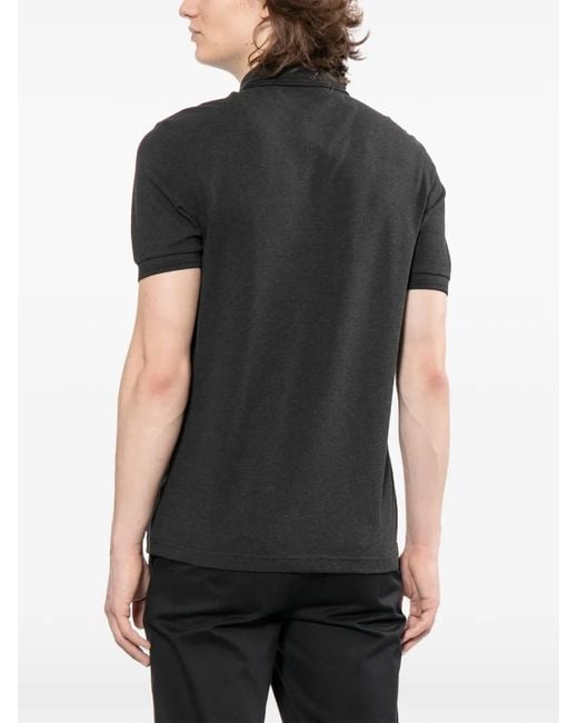 Fred Perry Black Logo-Embroidered Polo Shirt for men