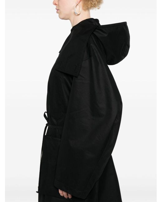Lemaire Black Asymmetric-design Coat