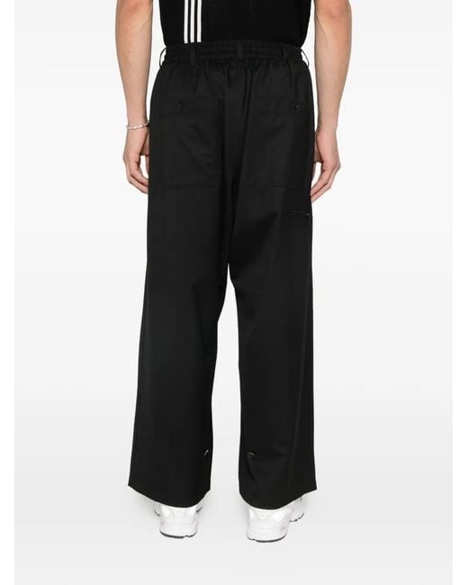 Y-3 Black Drawstring Pocket Trousers for men