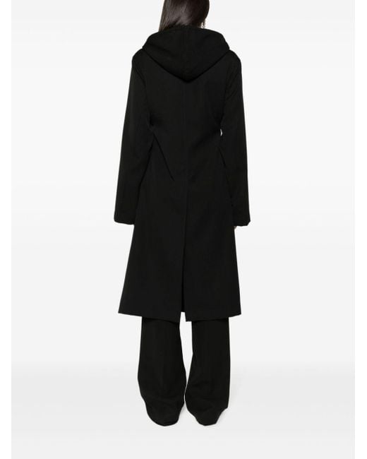 Abrigo con capucha Jil Sander de color Black