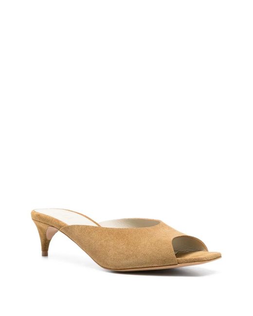 Tela Natural Square-Toe Sandals