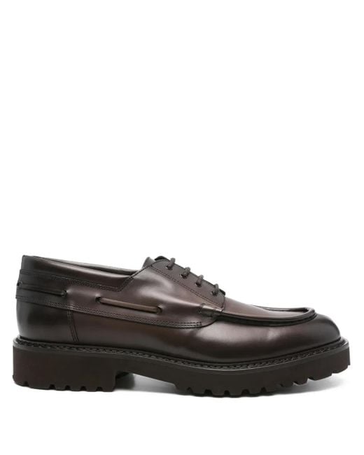 メンズ Doucal's レースアップ レザーシューズ Black