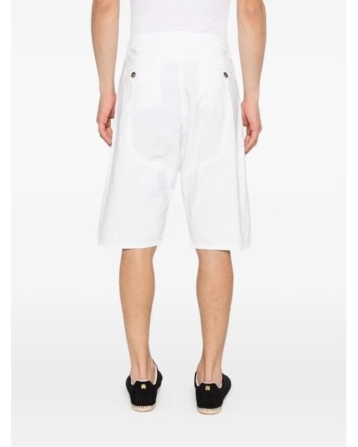 DSquared² White Button-Fastening Shorts for men