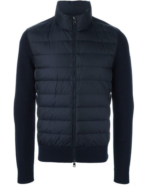 Moncler Blue Maglione Tricot Cardigan for men