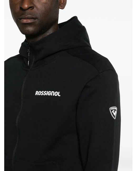 Rossignol Black Logo Full-Zip Hoodie for men