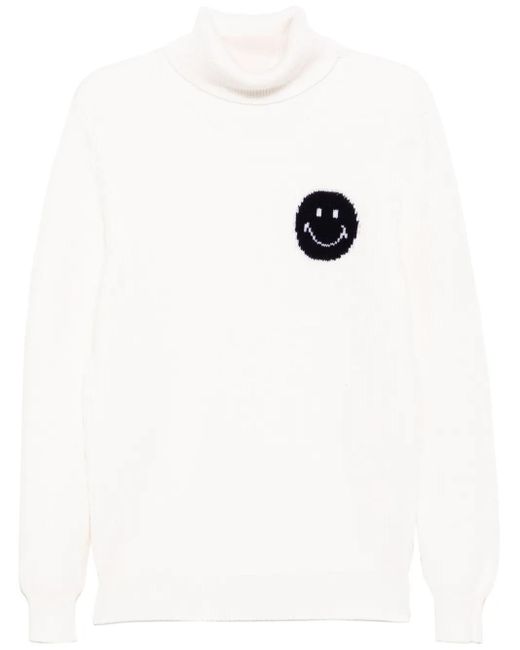 Joshua Sanders White Fisherman's Smile Roll-Neck Jumper for men