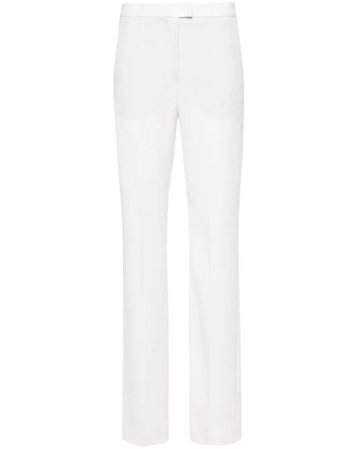 ANDAMANE White High-Waist Straight-Leg Trousers