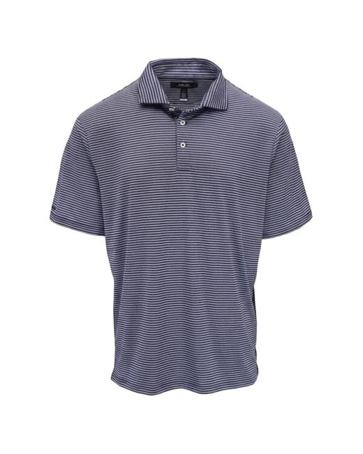 Ralph Lauren Blue Striped Jersey Polo Shirt for men