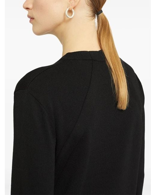 Jil Sander Black Crew-Neck Wool Jumper