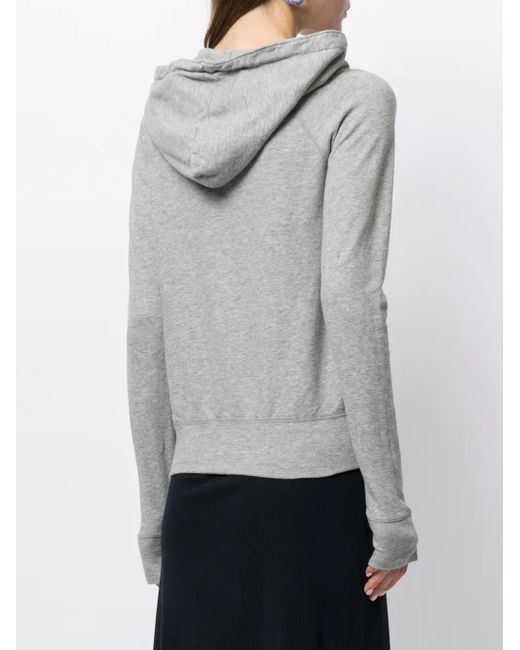 James Perse Gray Fleece Drawstring Hoodie