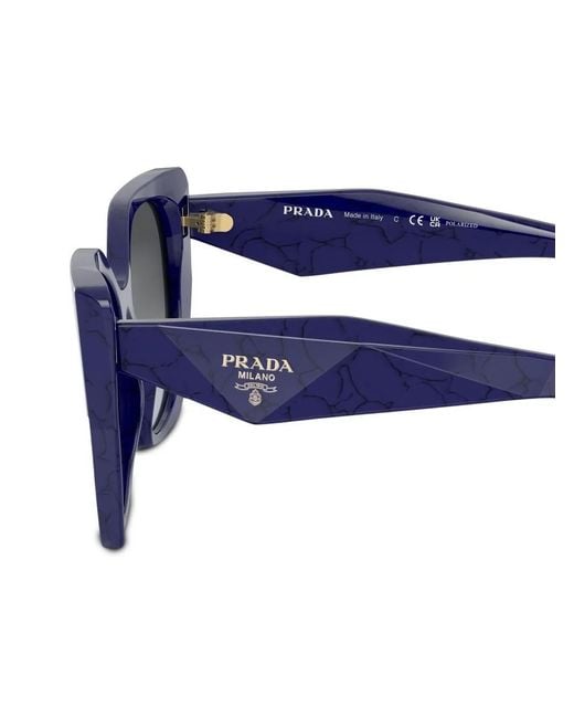 Prada Blue Logo Cat-Eye Frame Sunglasses