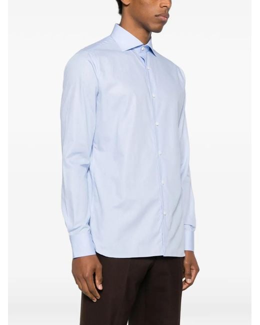 Truzzi White Checked-Patterb Shirt for men