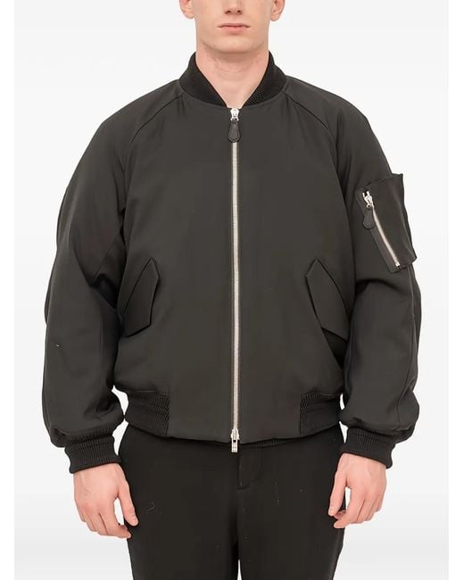 DEVOA Gray Ma-1 Bomber Jacket for men
