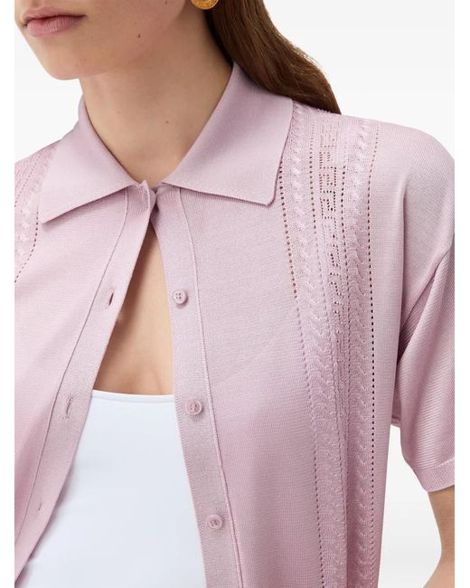 Versace Viscose Polo in het Pink