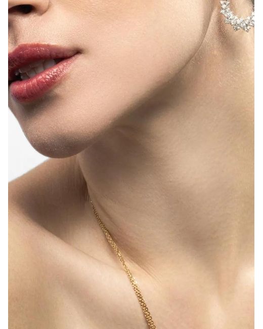 YEPREM Natural Diamond Circle Drop Earrings