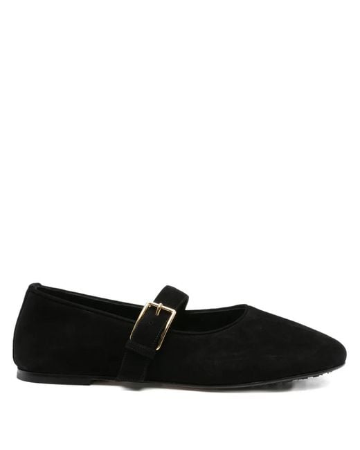 Dear Frances Black Ball Buckle Ballet Flats