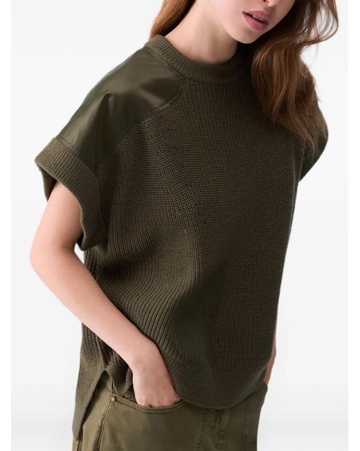 Liu Jo Green Turtleneck Sweater With Cut-Out