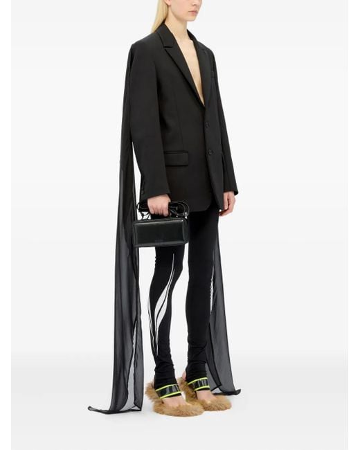 MSGM Black Long-Sleeve Blazer