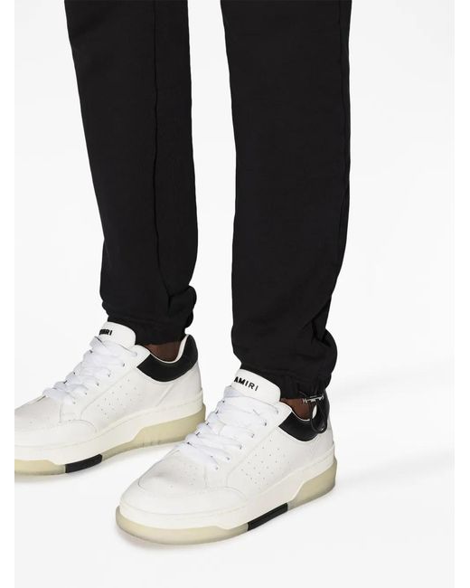 Amiri Black Graphic-Print Cotton Track Pants for men