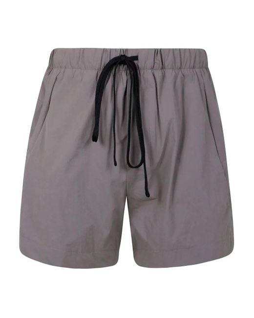 Thom Krom Gray Drawstring Swim Shorts for men