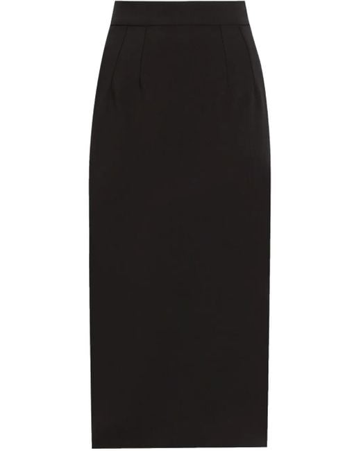 Dolce & Gabbana Black Pencil Midi Skirt