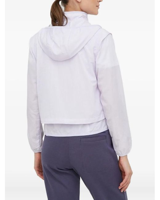 Columbia White Hooded Zip-Front Jacket