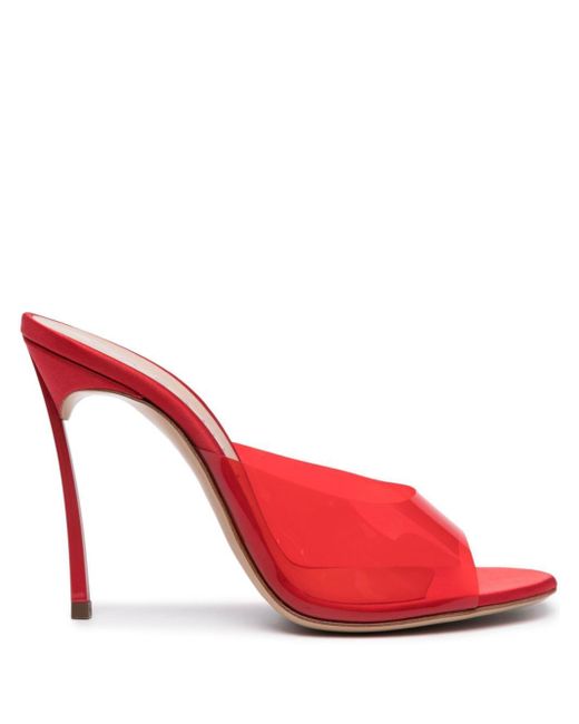 Casadei Red Blade Mules 100mm