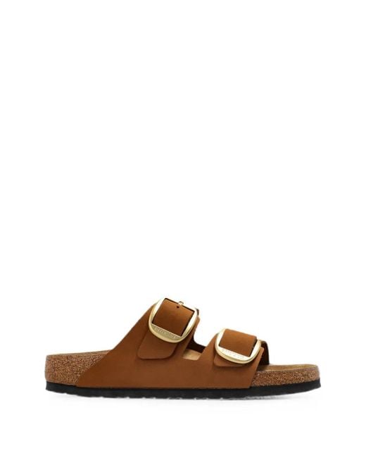 Birkenstock Brown Arizona Big Buckle Slides