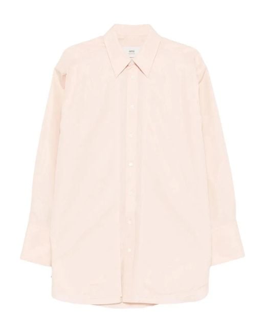 AMI Natural Edge-Stitching Shirt for men