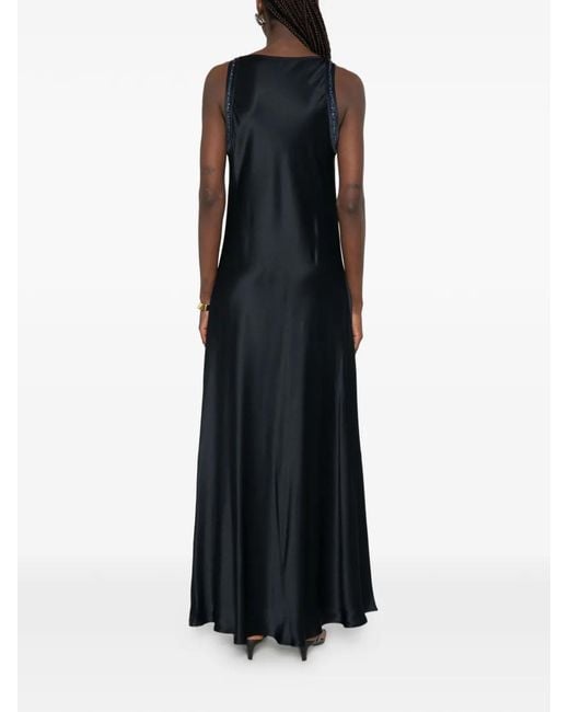 Antonelli Black Marcus Embellished Cowl-Neck Maxi Dress