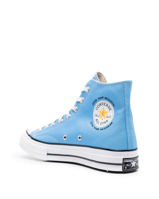 Sky High Farm Blue X Converse Chuck 70 Trainers